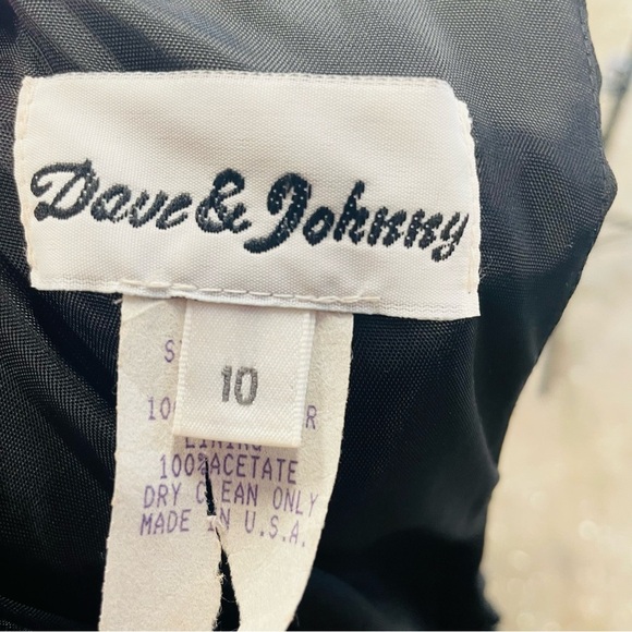 Dave & Johnny full length black chiffon maxi dress womens 10 slits whimsigoth - Picture 10 of 10